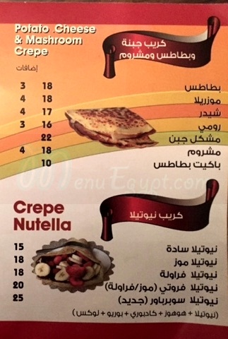 Crepe Mood menu